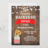 Achtertuin picknickfeest kaart (Voorkant)