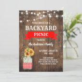 Achtertuin picknickfeest kaart (Staand voorkant)