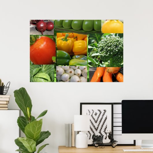 Achtertuin Plantaardige tuin Poster (Thuiskantoor)