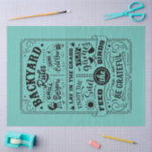 Achtertuin Regels Tissuepapier (Craft)