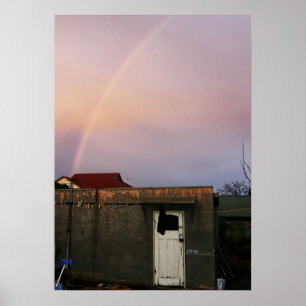 Achtertuin Regenboog Poster
