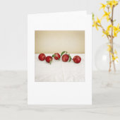 Achtertuin Rode pruimen Stilleven Blank Groet Kaart (Gele Bloem)