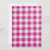 Achtertuin Roze Gingham Baby-Q Baby shower Kaart (Achterkant)