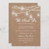 Achtertuin Rustieke Verlengde Trouwbelofte Verjaar Kaart (Voorkant / Achterkant)