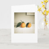 Achtertuin Sinaasappels Stilleven Blanco groet Kaart (Gele Bloem)
