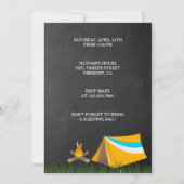 Achtertuin Sleepover Camping Verjaardagsfeest Kaart (Achterkant)