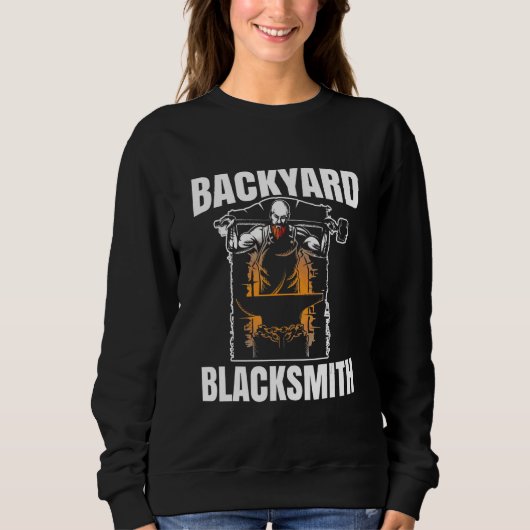 Achtertuin smid voor mes en smid trui (Voorkant)