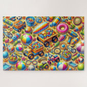 "Achtertuin Speelgoed Blast" - Jigsaw Puzzle Legpuzzel (Horizontaal)