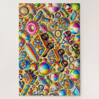 "Achtertuin Speelgoed Blast" - Jigsaw Puzzle Legpuzzel