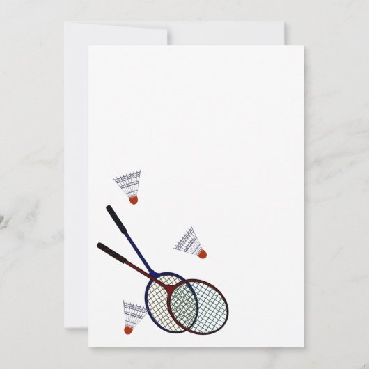 Achtertuin Spelletjes / Badminton Kaart (Achterkant)