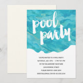 achtertuin-splash | poolparty kaart (Voorkant / Achterkant)