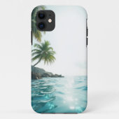Achtertuin uitzicht met palmbomen Case-Mate iPhone case (Achterkant)