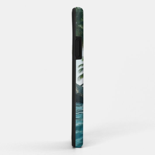 Achtertuin uitzicht met palmbomen Case-Mate iPhone case (Achterkant/rechts)