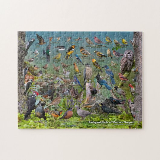 Achtertuin van Western Oregon Legpuzzel (Horizontaal)