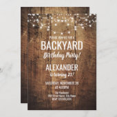 Achtertuin Verjaardag Uitnodiging (Voorkant / Achterkant)