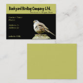 Achtertuin Visitekaartjes voor Birdwatch Supply (Voorkant / Achterkant)