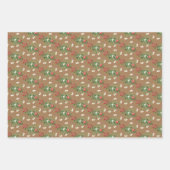 Achtertuin vogels en tuinbloemen gesorteerd inpakpapier vel (Voorkant 3)