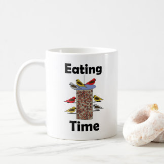 Achtertuin Vogels Feeder Eet Tijd Vogel Liefhebber Koffiemok