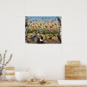 Achtertuin vogels in het noorden poster (Keuken)