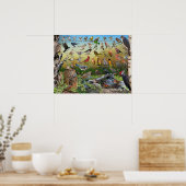 Achtertuin vogels in het oosten poster (Keuken)