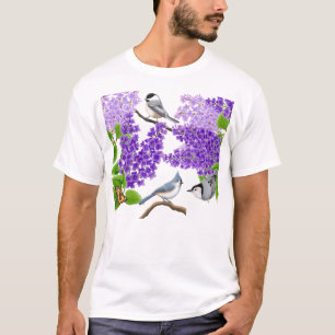 Achtertuin Vogels in het Shirt van Lilacs