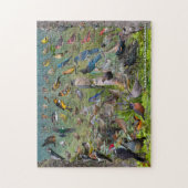 Achtertuin vogels in Noord-Californië Legpuzzel (Verticaal)