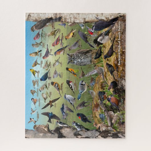 Achtertuin vogels in South Dakota Legpuzzel (Verticaal)