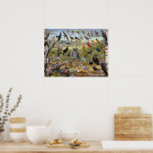 Achtertuin vogels Iowa Poster (Keuken)