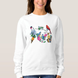 Achtertuin Vogels Lange Shirt
