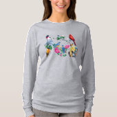 Achtertuin Vogels Lange Shirt (Voorkant)