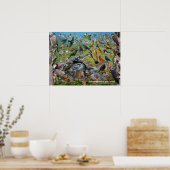 Achtertuin vogels New Jersey Poster (Keuken)
