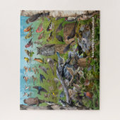 Achtertuin vogels Newfoundland Legpuzzel (Verticaal)