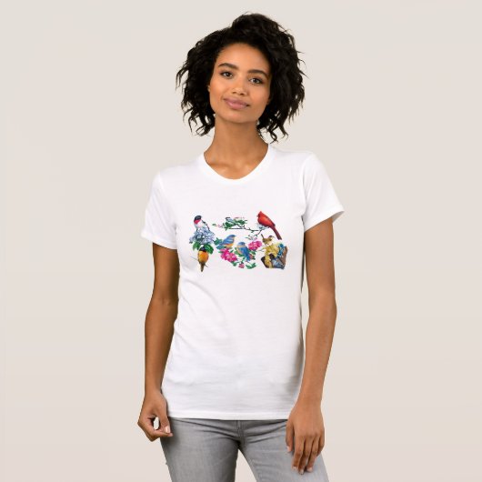 Achtertuin Vogels Shirt (Voorkant volledig)