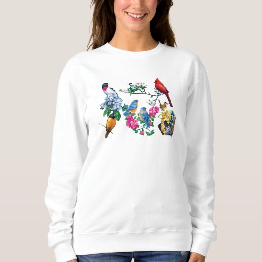 Achtertuin Vogels Sweatshirt (Voorkant)