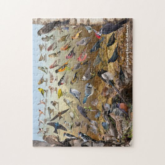 Achtertuin vogels van Alberta Legpuzzel (Verticaal)