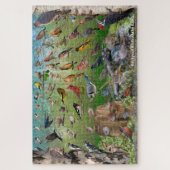 Achtertuin vogels van de Oost-Amerikaanse puzzel (Verticaal)