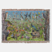 Achtertuin vogels van het westen deken (Voorkant)