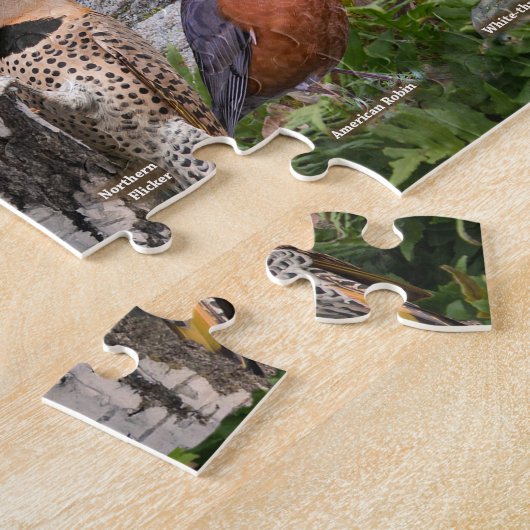 Achtertuin vogels van Illinois Puzzle Legpuzzel (Zijkant)