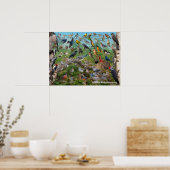 Achtertuin vogels van Kentucky Poster (Keuken)