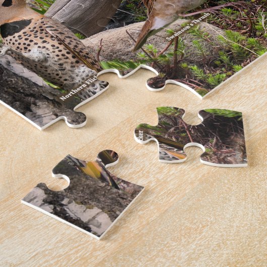 Achtertuin vogels van Manitoba Legpuzzel (Zijkant)