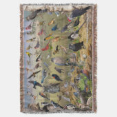 Achtertuin vogels van Minnesota Throw Blanket Deken (Voorkant Verticaal)