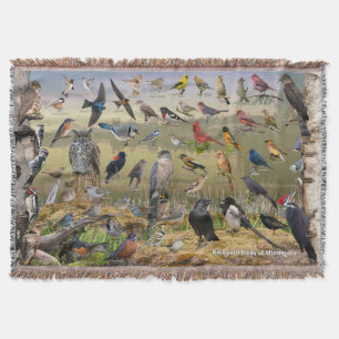 Achtertuin vogels van Minnesota Throw Blanket Deken