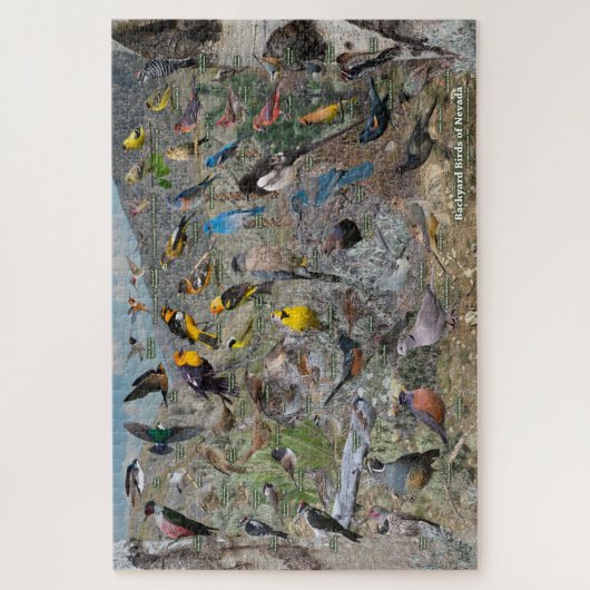 Achtertuin vogels van Nevada Legpuzzel (Verticaal)