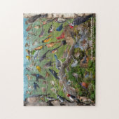 Achtertuin vogels van North Carolina Legpuzzel (Verticaal)