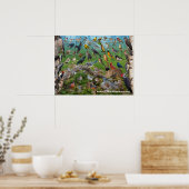 Achtertuin vogels van North Carolina Poster (Keuken)