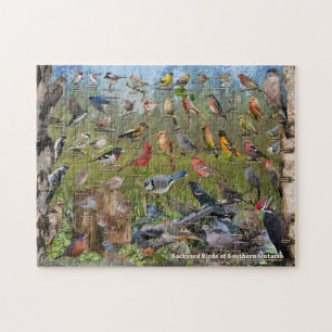 Achtertuin vogels van Ontario Puzzle Legpuzzel