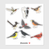 Achtertuin vogelsticker set sticker (Vel)