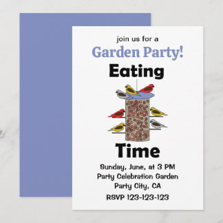 Achtertuin Vogelveevoer Tijd voor Eten Tuinfeest Kaart