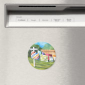 Achtertuin Washline Sticker Magneet (Insitu (Vaatwasser))