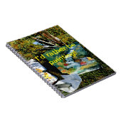 Achtertuin waterval natuur schilderij notitieboek (Rechterzijde)